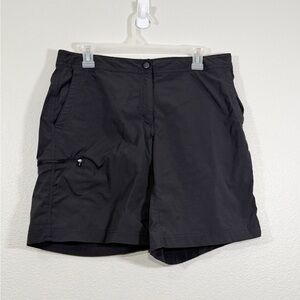 L.L. Bean Shorts Cargo Side Pocket Nylon Outdoor Hiking Grey Charcoal Women 12